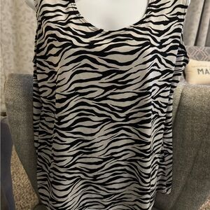 Chic Zebra Print Tank Top